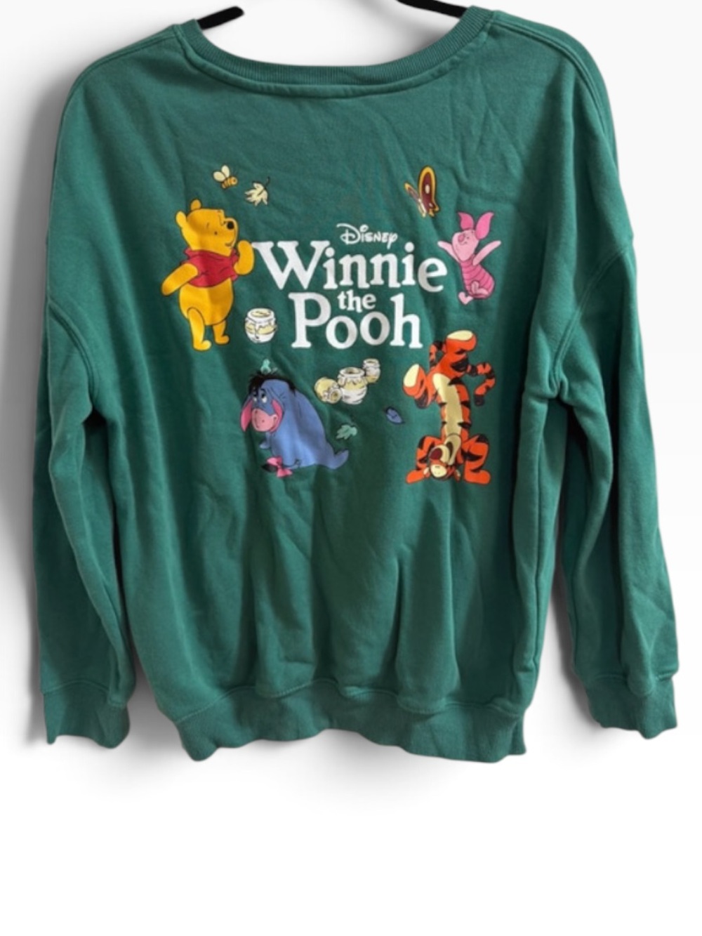 Disney Green Winnie the Pooh Crewneck Sweatshirt